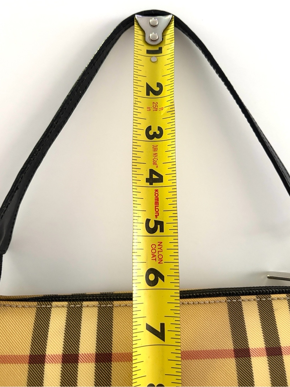 VINTAGE Burberry Bag Beige Nova Check Handbag Y2k 90s Pochette - Picture 12 of 16